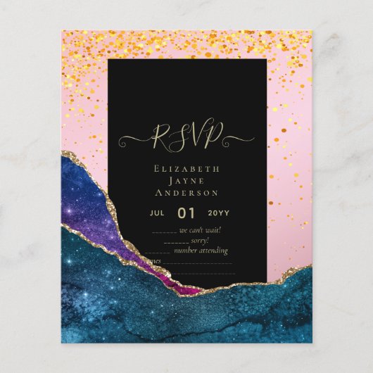 AGATE GLITTER RSVP Budget (Voorkant)