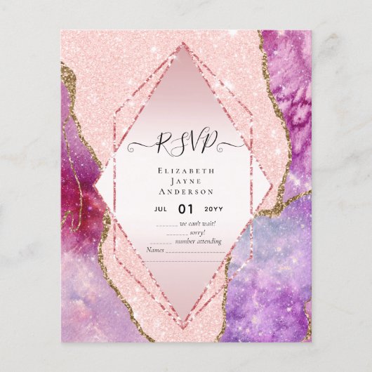 AGATE GLITTER RSVP Budget (Voorkant)