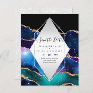 AGATE GLITTER Save the Dates Glamor BUDGET