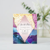 AGATE GLITTER Save the Dates Glamor BUDGET (Staand voorkant)