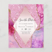 AGATE GLITTER Save the Dates Glamor BUDGET Flyer (Voorkant)