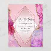 AGATE GLITTER Save the Dates Glamor BUDGET Flyer (Voorkant)