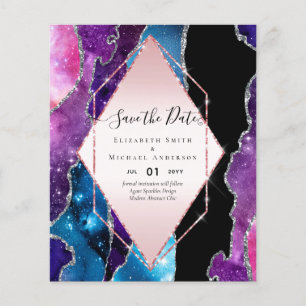 AGATE GLITTER Save the Dates Glamor BUDGET Flyer