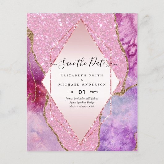 AGATE GLITTER Save The Dates Glamour BUDGET (Voorkant)