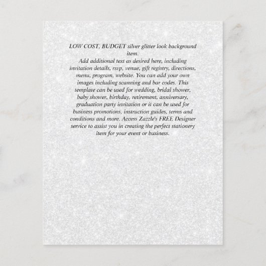 AGATE GLITTER Save The Dates Glamour BUDGET (Achterkant)
