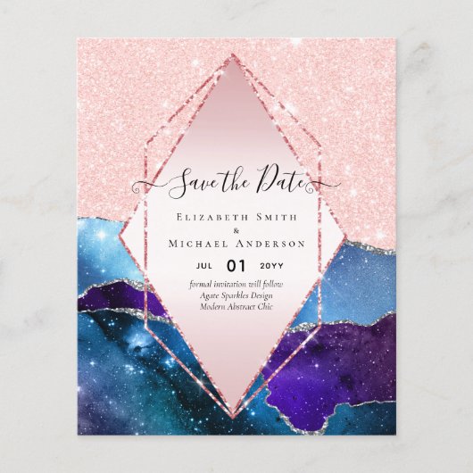 AGATE GLITTER Save The Dates Glamour BUDGET (Voorkant)