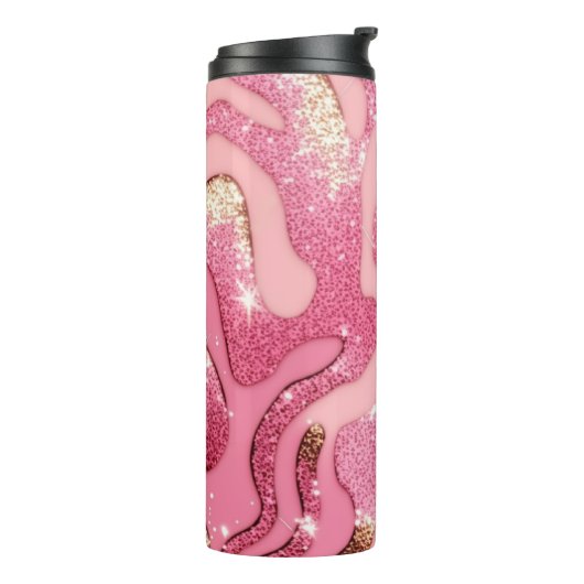 Agate Glitter Thermische Tumbler 12oz Thermosbeker (Gedraaid links)