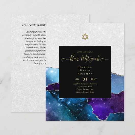 AGATE Gold BAR MITZVAH (Voorkant / Achterkant)