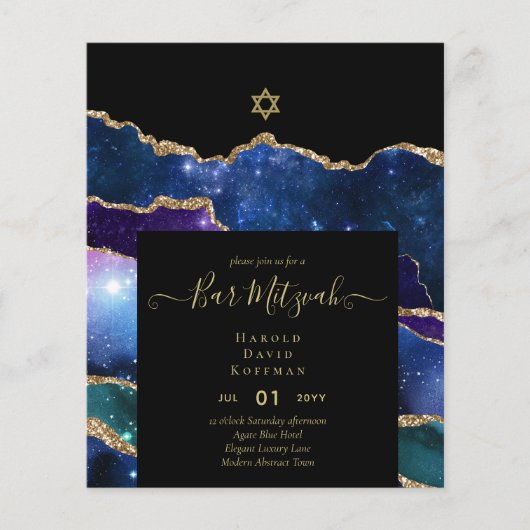 AGATE Gold BAR MITZVAH Flyer (Voorkant)
