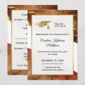 Agate Gold Brown Afstuderen Aankondiging (Voorkant / Achterkant)