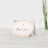 Agate Gold Glitter Script Doop Bedankkaart (Voorkant)