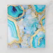 Agate goud Luxe kust Bruiloft  Plaatskaartje (Binnenkant ongevouwen)