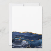 Agate Goud Navy Blauwe Bar Mitzvah Kaart (Achterkant)
