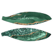 Agate Green Gold Glitter Geode Marble Custom Name Basketbal (Panelen)