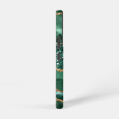 Agate Green Gold Glitter Marble Jouw naam Samsung Galaxy Hoesje (Rechterkant)