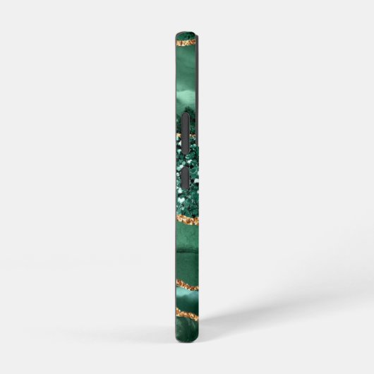 Agate Green Gold Glitter Marble Jouw naam Samsung Galaxy Hoesje (Rechterkant)