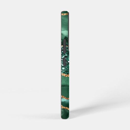 Agate Green Gold Glitter Marble Jouw naam Samsung Galaxy Hoesje (Rechterkant)