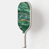Agate Green Gold Sparkle Name Pickleball Paddle (Links)