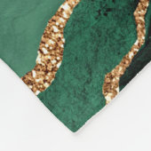 Agate Groen Goud Glitter Geode Marmer Aangepaste N Fleece Deken (Hoek)