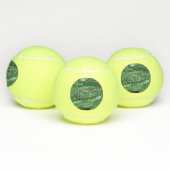Agate Groen Goud Glitter Geode Marmer Aangepaste N Tennisballen (Multi)