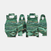Agate Groen Goud Glitter Geode Marmer Uw Naam Bedankdoosjes (Uitgevouwen)