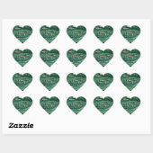 Agate Groen Goud Glitter Marmer Naam Sticker (Vel)