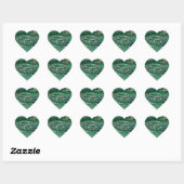 Agate Groen Goud Glitter Smaragd Jouw Naam Sticker (Vel)