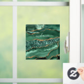 Agate Groen Gouden Glitter Raamstickers Aangepaste Raamsticker (Huis)