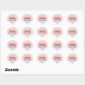 Agate Homemade roze handscrublabels Ronde Sticker (Vel)