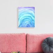 Agate II Blue Ombre Abstracte Waterverf Canvas Afdruk (Insitu (Woonkamer))