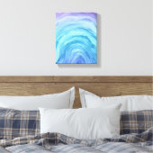 Agate II Blue Ombre Abstracte Waterverf Canvas Afdruk (Insitu (Slaapkamer))