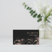 Agate inkt luxe elegant goud modern glas visitekaartje (Staand voorkant)