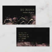 Agate inkt luxe elegant goud modern glas visitekaartje (Voorkant / Achterkant)