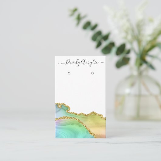 Agate Jewelry Display Card Visitekaartje (Staand voorkant)