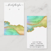 Agate Jewelry Display Card Visitekaartje (Voorkant / Achterkant)
