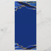 Agate Koningsblauw en Gouden Menu (Achterkant)