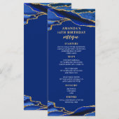 Agate Koningsblauw en Gouden Menu (Voorkant / Achterkant)