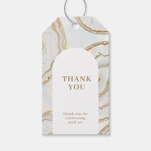 Agate Kwarts Textuur Dank je Cadeaulabel (Voorkant)