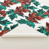 Agate Leaf Sherpa Blanket Spruce/Bruin Deken (3/4)