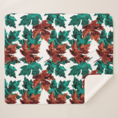 Agate Leaf Sherpa Blanket Spruce/Bruin Deken (Voorkant (horizontaal))