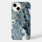 Agate Marble Geïnspireerd Luxury Texture Blue Case-Mate iPhone Case (Achterkant)
