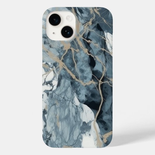Agate Marble Geïnspireerd Luxury Texture Blue Case-Mate iPhone Case (Achterkant)