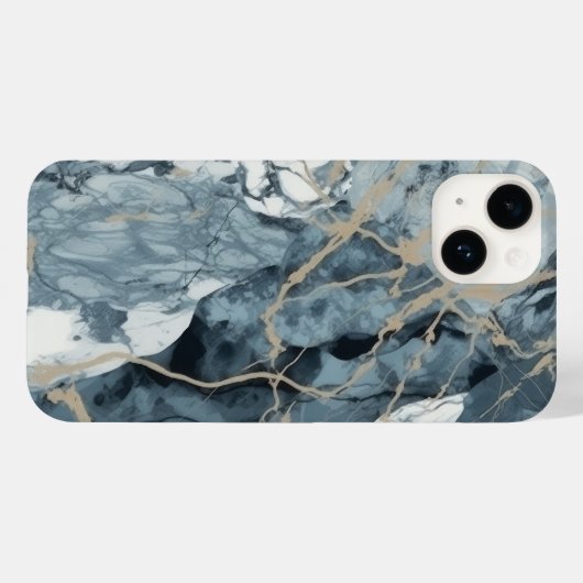 Agate Marble Geïnspireerd Luxury Texture Blue Case-Mate iPhone Case (Achterkant (horizontaal))