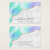 Agate Marble Hair Clip Barrette Display Kaart (Voorkant /achterkant)