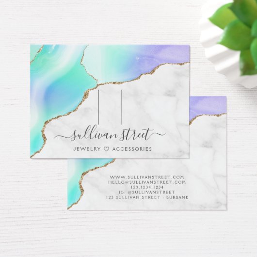 Agate Marble Hair Clip Barrette Display Kaart (Bureau)