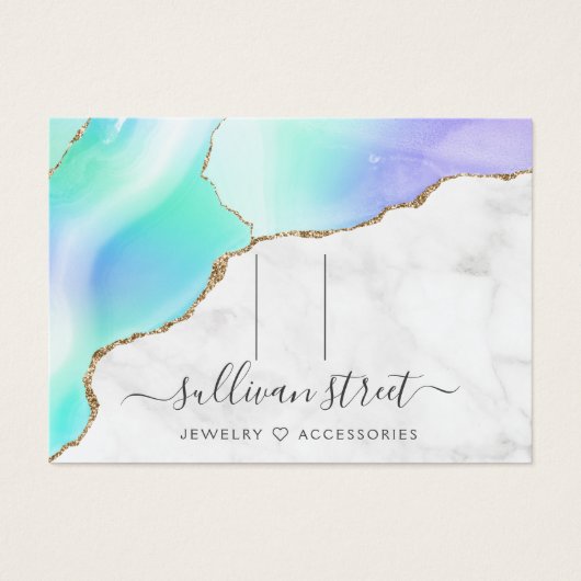 Agate Marble Hair Clip Barrette Display Kaart (Voorkant)