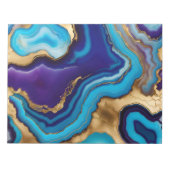Agate Marble Modern design in Paarse goudblauw Notitieblok (Voorkant)
