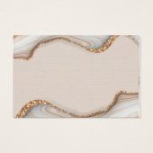 Agate Marble Pink Blush Geode die horizontaal vert Visitekaartje (Achterkant)