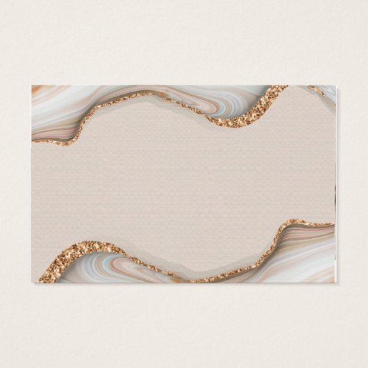 Agate Marble Pink Blush Geode die horizontaal vert Visitekaartje (Achterkant)