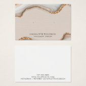 Agate Marble Pink Blush Geode die horizontaal vert Visitekaartje (Voorkant /achterkant)